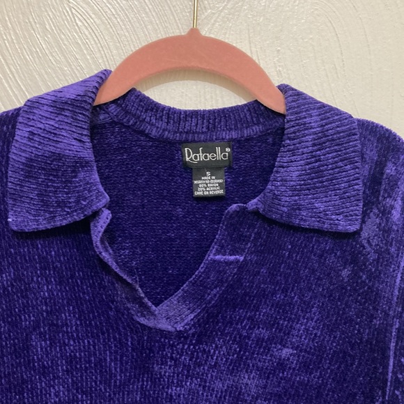 Purple Rafaella collared pullover sweater small - Picture 3 of 6